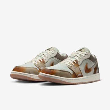 Nike 休閒鞋 Air Jordan 1 Low SE 男鞋 灰棕 單寧 縫線 AJ1 漸層 IM6664-991