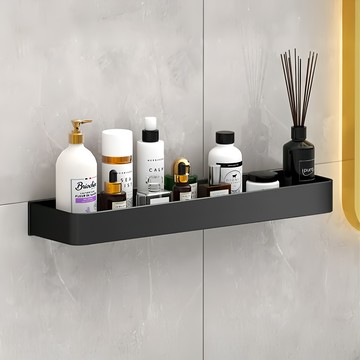 浴室置物架 50cm 黑色 壁掛式收納  1個
