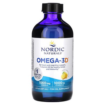 Nordic Naturals, Omega-3D，檸檬，8 液量盎司（237 毫升）