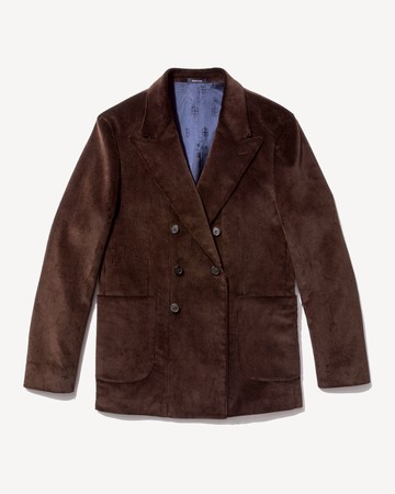 Noah Oversized Double-Breasted Corduroy Sport Coat Brown / 40R