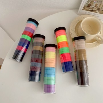 🔥【優品特惠】百搭髮圈頭飾 無接縫 髮圈 20根罐裝 橡皮筋 女紮 髮束 加粗高彈 髪圈 簡約 髮飾 造型髮圈 髪飾