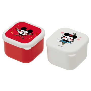 Skater 迷你方形保鮮盒 623004 6.5 x 6.5 x 4.7cm Kanahei 米奇 130ml  2個  1組