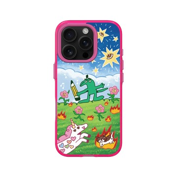 iPhone 16 Pro Clear 粉漾桃 - 怪奇事物所 Incrediville - 寫字所長