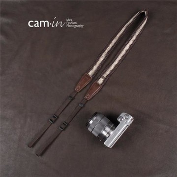 cam-in 編織系列專業時尚相機背帶 通用接口 cam8764
