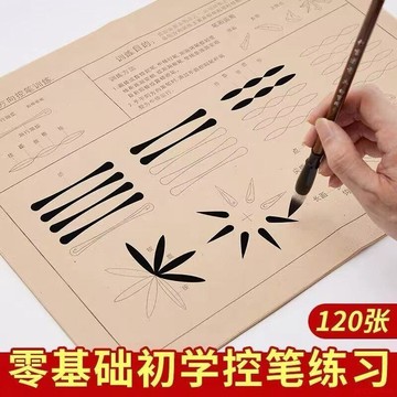 桃園出貨✨毛筆字練習紙控筆訓練小學生專項練習毛邊紙初學者入門描紅練字帖