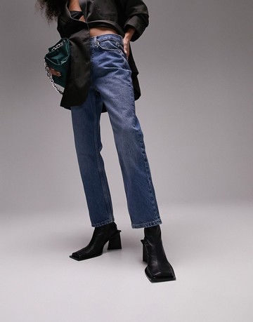 Topshop Editor jean in mid blue