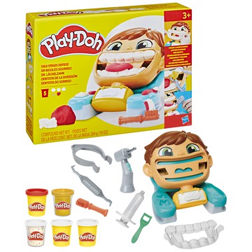 Hasbro 孩之寶 Play-Doh 培樂多 歡樂牙醫遊戲組  284g  1盒  混和顏色