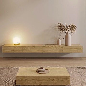 免運 電視櫃 日式電視櫃  實木懸空電視柜客廳日式系壁掛原木風懸浮極簡小戶型懸掛電視機柜 可開發票 全館八折 工廠現貨直銷 新品特價 h9029