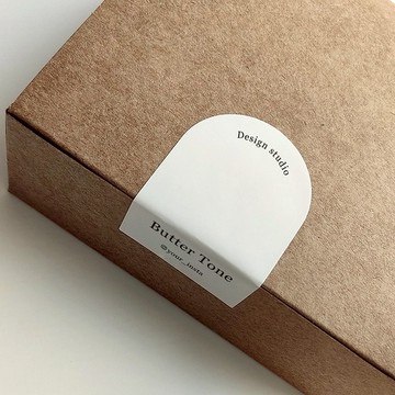 【拱形套版貼紙】客製品牌貼紙 l包裝貼紙 l 破壞袋貼紙 l 封口