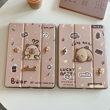 iPad保護殼 卡皮巴拉 保護套平板殼 皮套 適用 A16 10 9 8 7 10.2 Air6 11吋 mini平板套