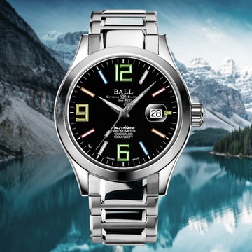 BALL 波爾 B2_Engineer III 天文台認證 彩虹微型氣燈機械錶-黑 NM9028C-S41CJ-BKR