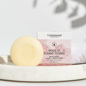 TISSERAND滴莎藍德 玫瑰與伊蘭精油沐浴皂 Rose & Ylang Ylang Indulgent Hand & Body Soap 100g