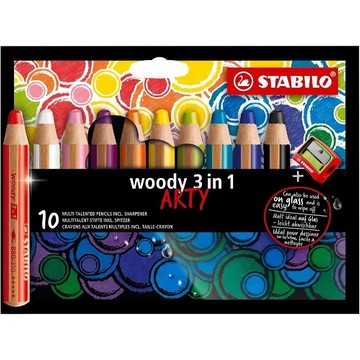 STABILO STABILO woody 3 in 1系列 10色 粉蠟筆*880/10-20