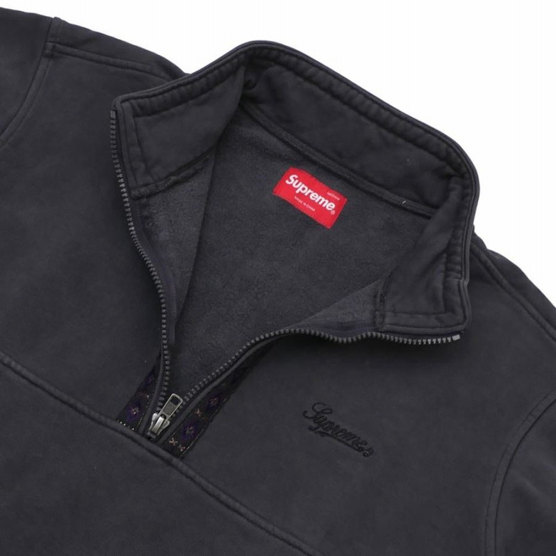 Supreme overdyed outlet half zip sweatshirt