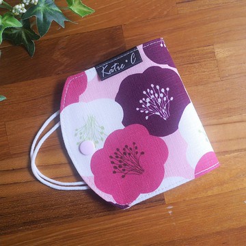 口罩暫存套/口罩收納套=台灣布料=梅=桃