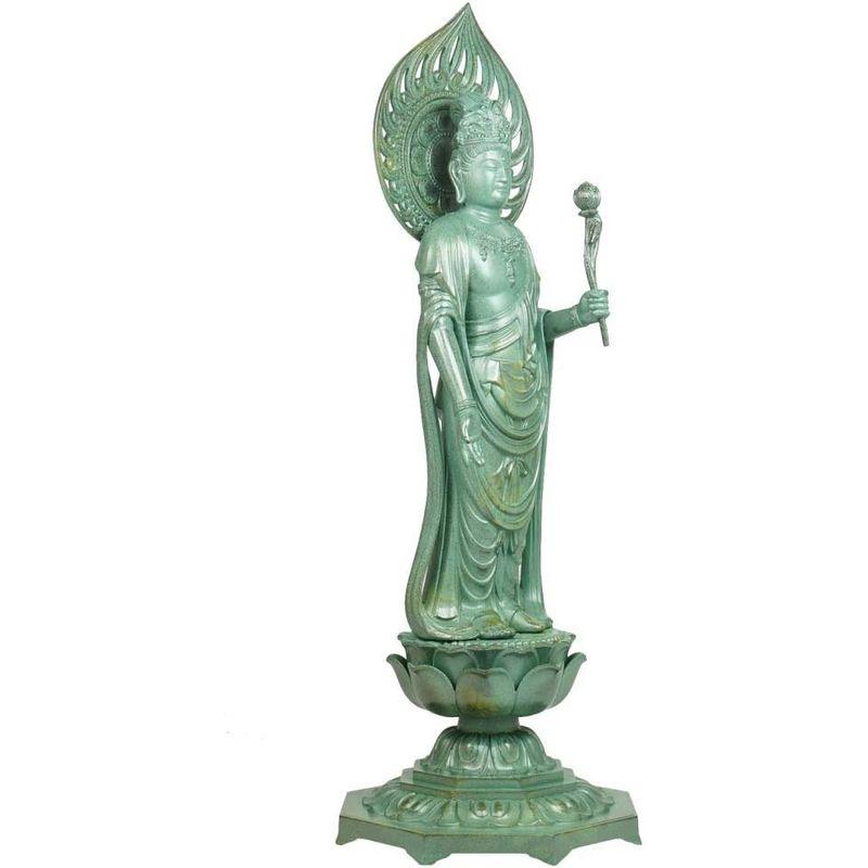 聖観音菩薩 ３６．０ｃｍ 青銅色仕上 合金製 仏像 (３６．０ｃｍ)