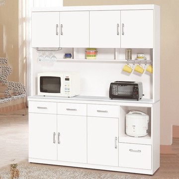 MUNA家居  祖迪白色5.3尺岩板餐櫃/碗盤櫃/全組   161X41X198.2cm