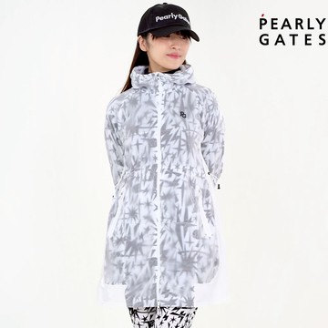 【ṔEARLY GATES】女款白色輕量防水外套適合戶外活動長版外套 JLU64104