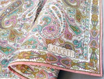 Lancetti 復古手帕女式手帕花卉 21 x 21 英寸