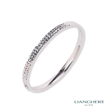 【良和珠寶】純白金閃閃藝術手環 白金手環 PT950 白金鉑金