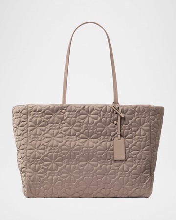tilly large quilted fabric tote bag