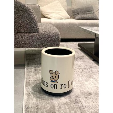 可愛垃圾桶家用客廳臥室廚房衛生間大容量ins高顏值雙層無蓋紙簍