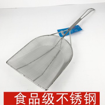 加厚不銹鋼方形油渣鏟撈渣網撈渣勺濾油漏勺油渣網雞排炸雞網炸籃