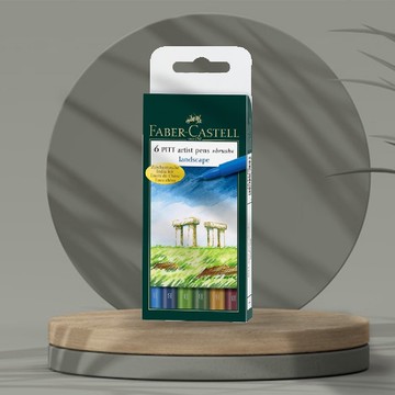 Faber-Castell藝術家級 PITT褻術筆(軟毛筆頭)細芯-景觀色系