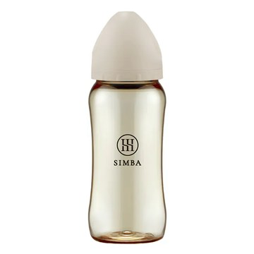 Simba 小獅王辛巴 蘊蜜鉑金PPSU寬口防脹氣奶瓶 3個月以上全齡適用  杏茶  1個  360ml