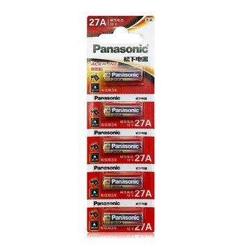 Panasonic 27A 高性能12V鹼性電池(5顆入)吊卡包裝 LR27A LRV27A A27 MN27