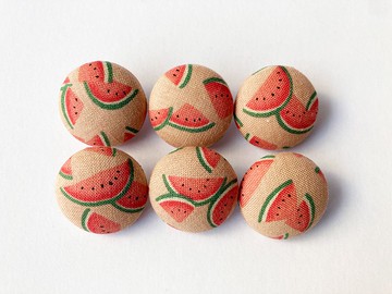 布釦 針織 縫紉 手作材料 西瓜 DIY材料