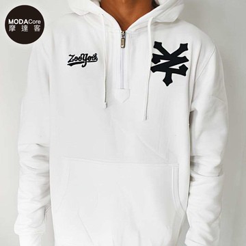 【摩達客】美國進口 Zoo York 白色連帽T恤