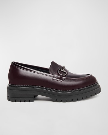 Leather Bit Strap Loafers