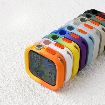 磨砂 鎧甲防摔錶殼 適用於 Apple Watch 11 10  9 8 7 SE 保護殼 42mm 46mm 44mm