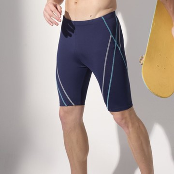 台灣製造現貨男性萊卡剪接七分褲平口泳褲【36-66-H25302-25】ibella 艾貝拉