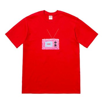 Supreme SS18 TV Tee Red Printing Short Sleeve Unisex