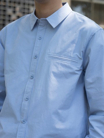 SHIRT 日系復古 潮流質感純色休閒百搭基礎款工裝長袖襯衫Cityboy