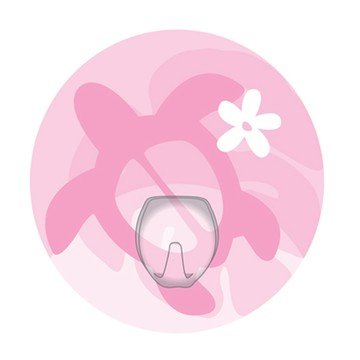 AMONKA 3R神奇無痕掛勾(圓單勾)(可愛龜-粉色)2入