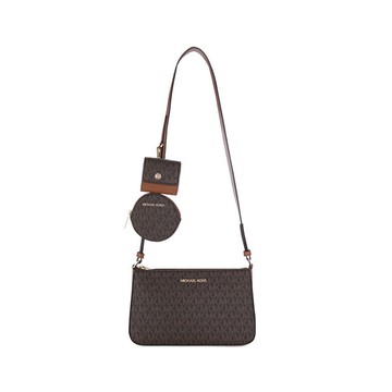 MICHAEL KORS Jet Set Travel三合一老花麻將包寬肩帶女士單肩斜跨包 斜背包 35S1GTVC3B   ~【 購物節優惠 ★ 菲尼斯 國際精品 3折起 】