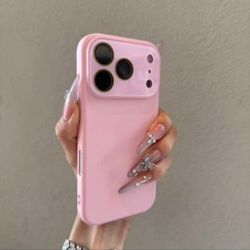 液態矽膠 磨砂膚感 自帶水晶鏡頭貼 防摔殼 用於iPhone17 i16 手機殼 i15 i14 i13 i12 i11