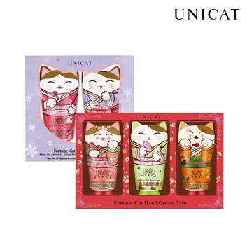 【UNICAT 變臉貓】錢來！好運貓護手霜禮盒組(招財貓3入+福氣貓2入)