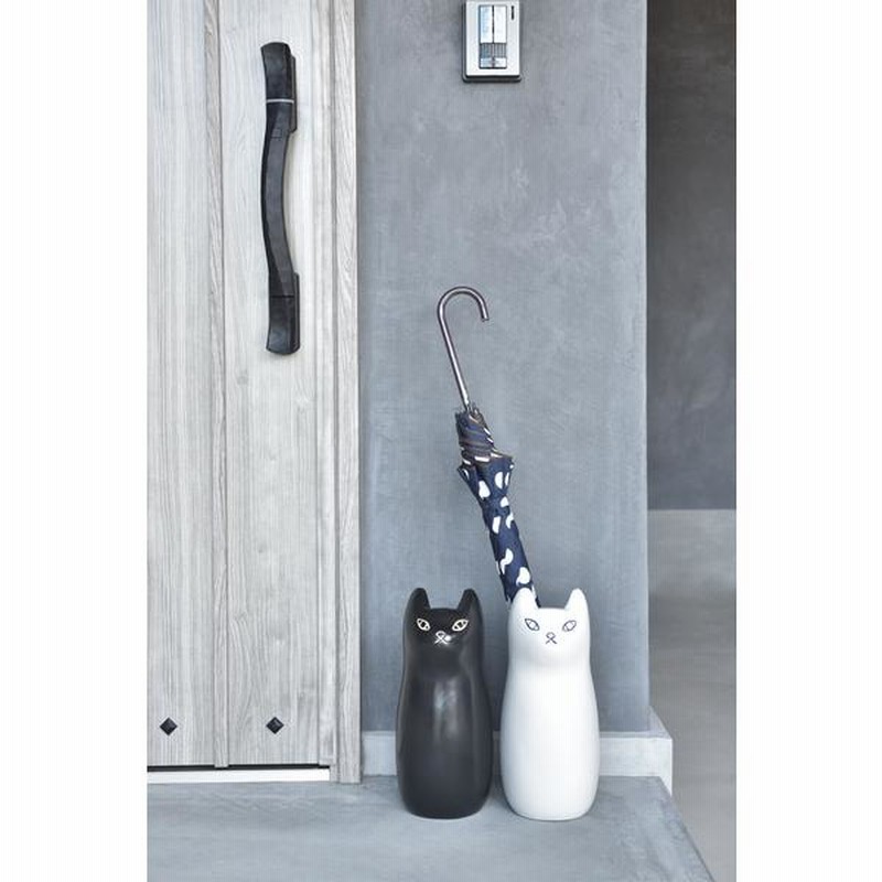 Amazon.co.jp: 傘立て ねこ型（大）ブラウン 茶 陶器 約W19×D19