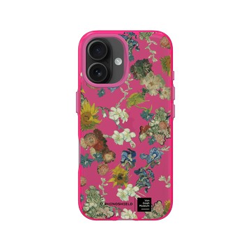 iPhone 16 Clear 粉漾桃 - Van Gogh Museum - Vincent 的花朵-50週年紀念款 透明
