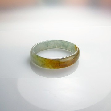 冰糯種黃翡 翡翠玉鐲 蛋鐲橢圓鐲 正品A貨