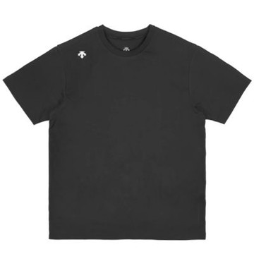 DESCENTE 迪桑特 短袖上衣 男女 中性款 CTTN BIG SPIRIT OVERFIT SS 黑 SQ123UTS39-BLK0
