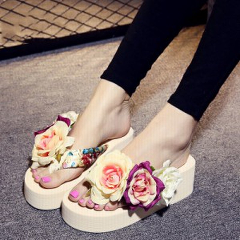 ビーチサンダルレディース 大きいサイズ 花柄ハワイアン厚底ビーチサンダル美脚 歩きやすい 海 痛くない 女性用 おしゃれ 通勤 旅行 夏 通販 Lineポイント最大1 0 Get Lineショッピング