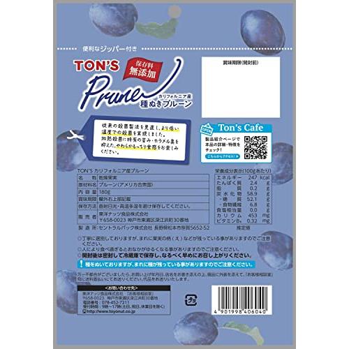 東洋ナッツ食品 カリフォルニア産 種抜きプルーン 180g×5袋