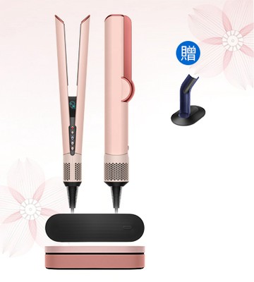 【送原廠底座】Dyson Airstrait™ HT01 二合一吹風直髮器 山櫻粉 附精美禮盒