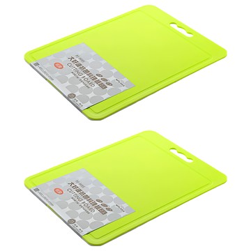 KEYWAY 聯府 挪威抗菌料理板  綠色 + 白色  大 400 x 300 x 4mm  2個