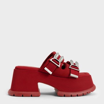 CHARLES & KEITH 迪士尼《動物方城市》系列：雙帶厚底拖鞋